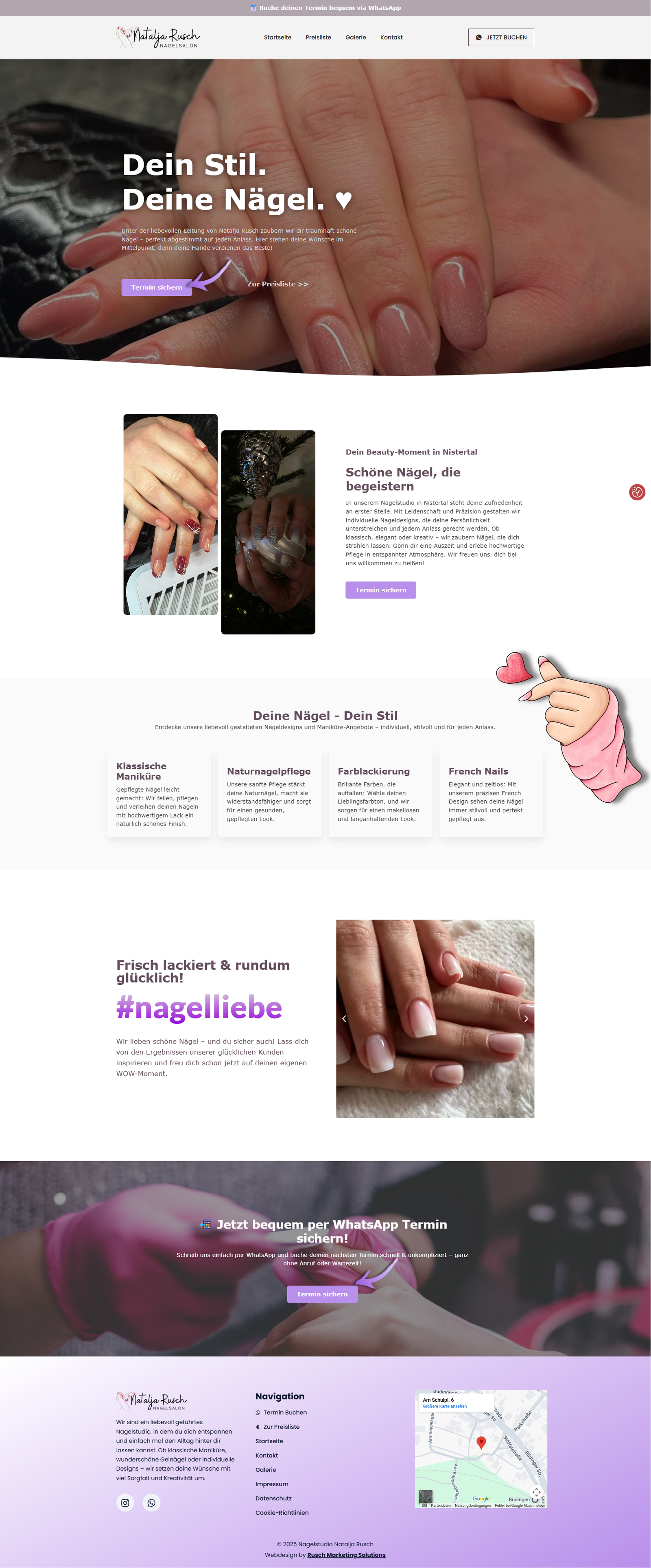 Nagelsalon Rusch Website Fullpage